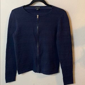 Ann Taylor Factory Knit Zipper Cardigan